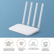 Xiaomi MI 4C R4CM 300 Mbps 4 Antenna Router (Global Version) White