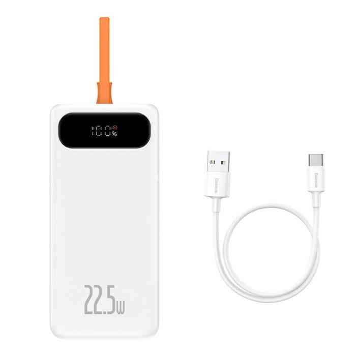 Baseus Power Bank Digital Display 10000mAh 22.5W With Built in Type-C Cable