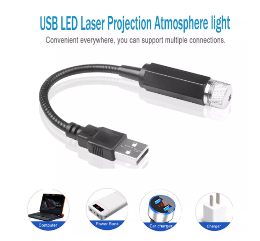 USB LED Car Roof Star Night Light
