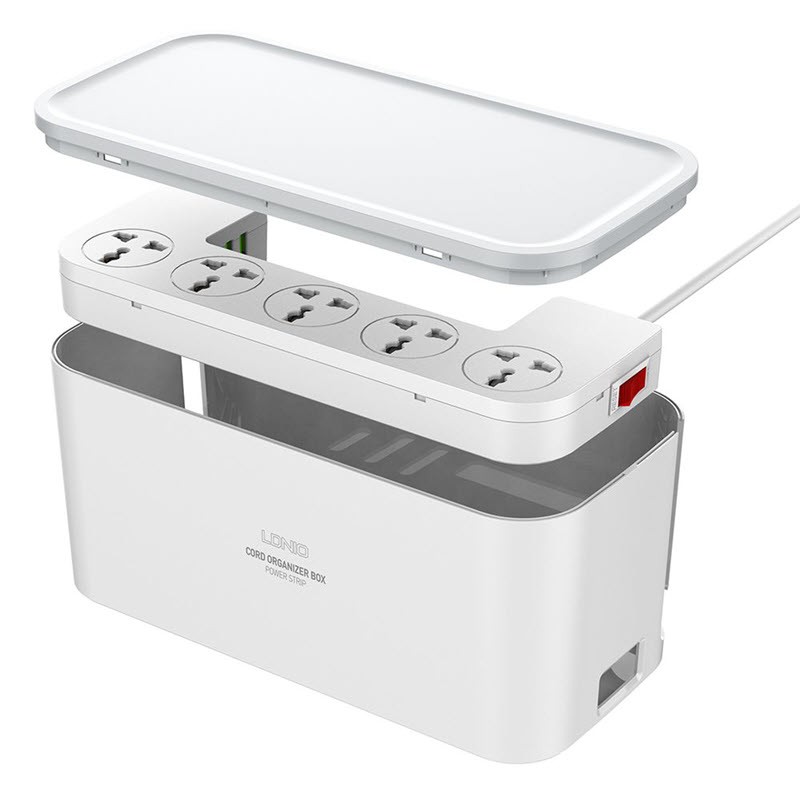 LDNIO SC5309 Power Strip Management Box With 5 Outlets and 3 USB Port