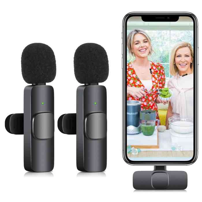 K9 Dual Wireless Microphone for Iphone and Android